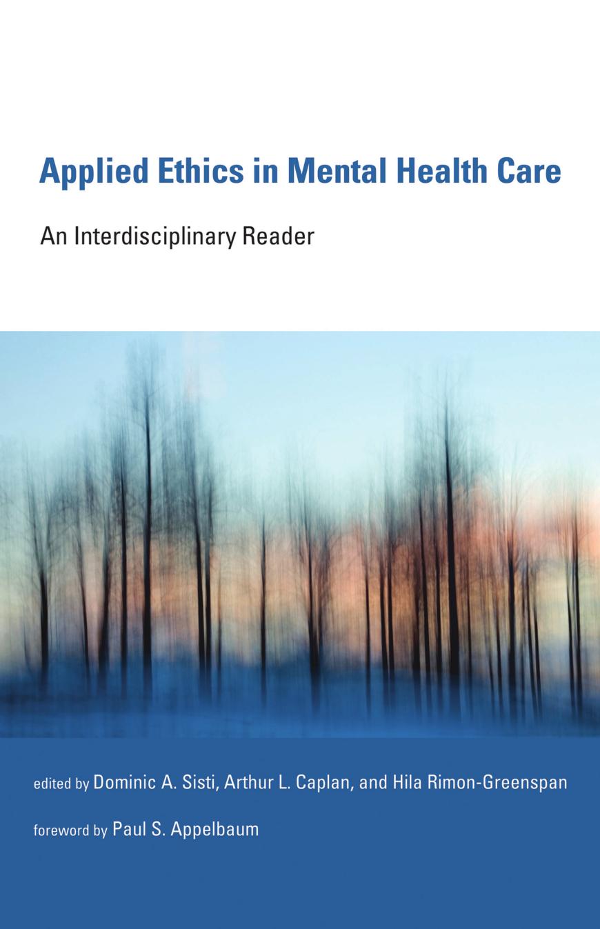 Applied Ethics In Mental Health Care Dominic A Sisti Ed