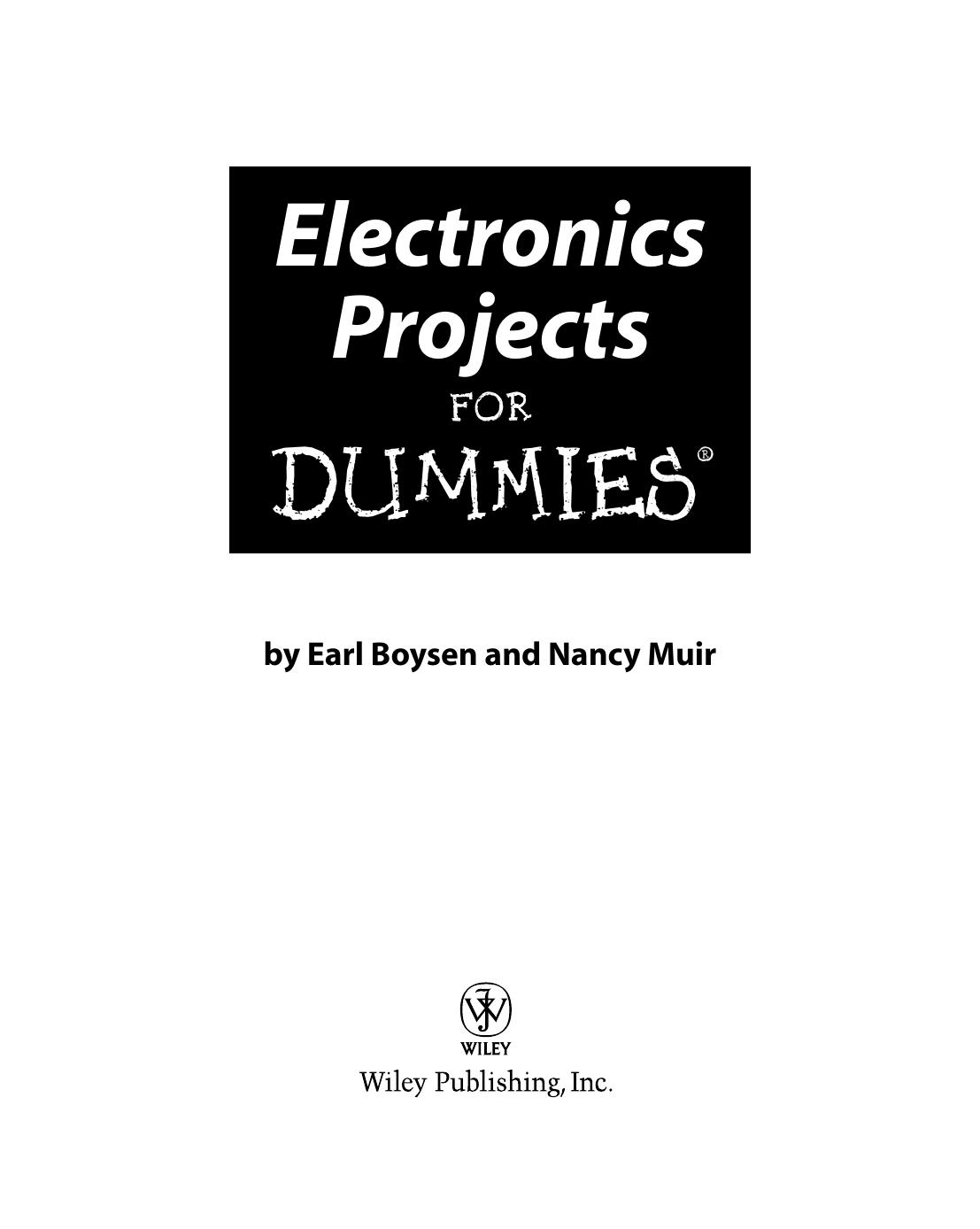 Electronics Projects For Dummies Earl Boysen Nancy Muir