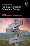 Handbook On Proenvironmental Behaviour Change Gatersleben Birgitta Edt Murtagh