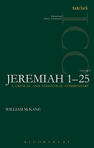 Jeremiah Volume 1 125 International Critical Commentary 1st Edition Mckane