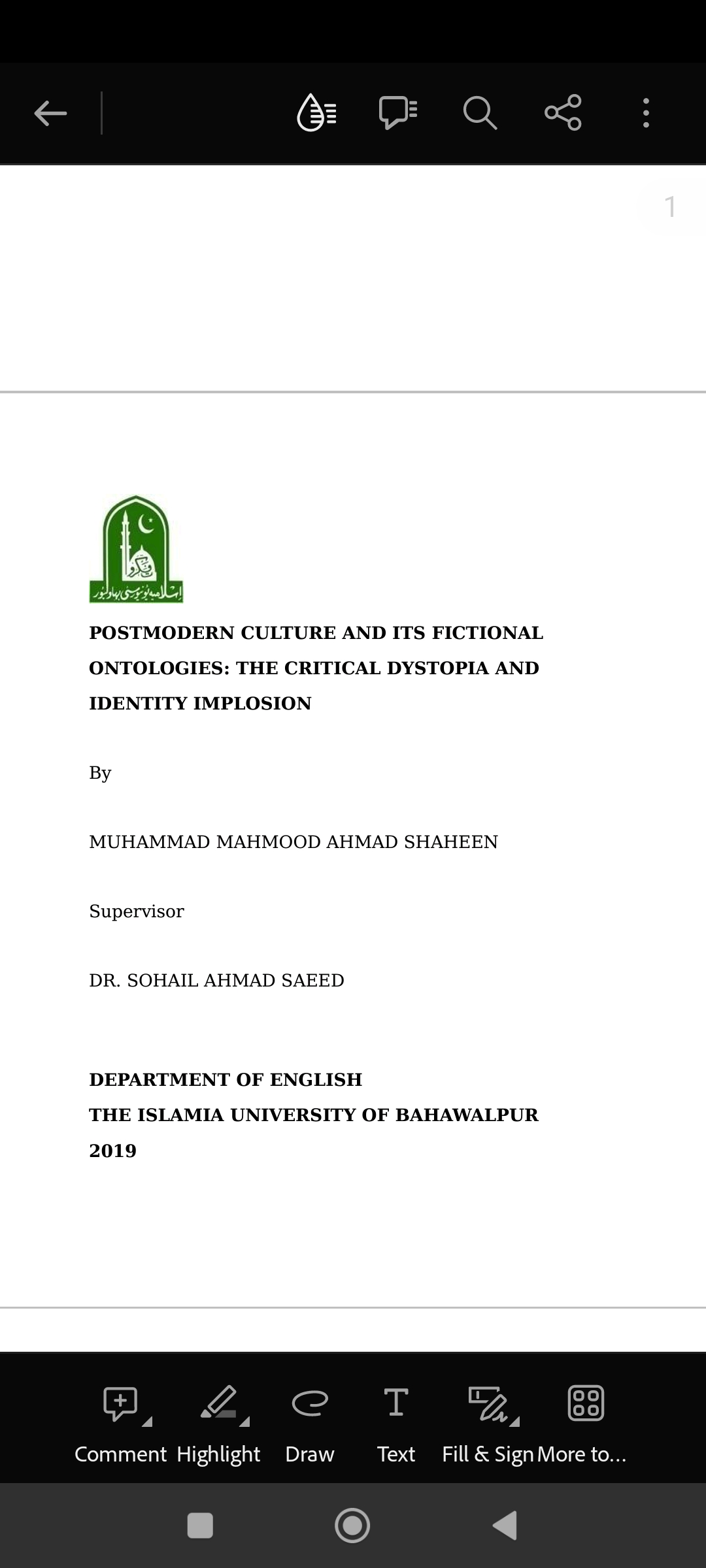 Postmodern Culture And Its Fictional Ontologies The Critical Dystopia And Identity Implosion Mahmood Shaheen