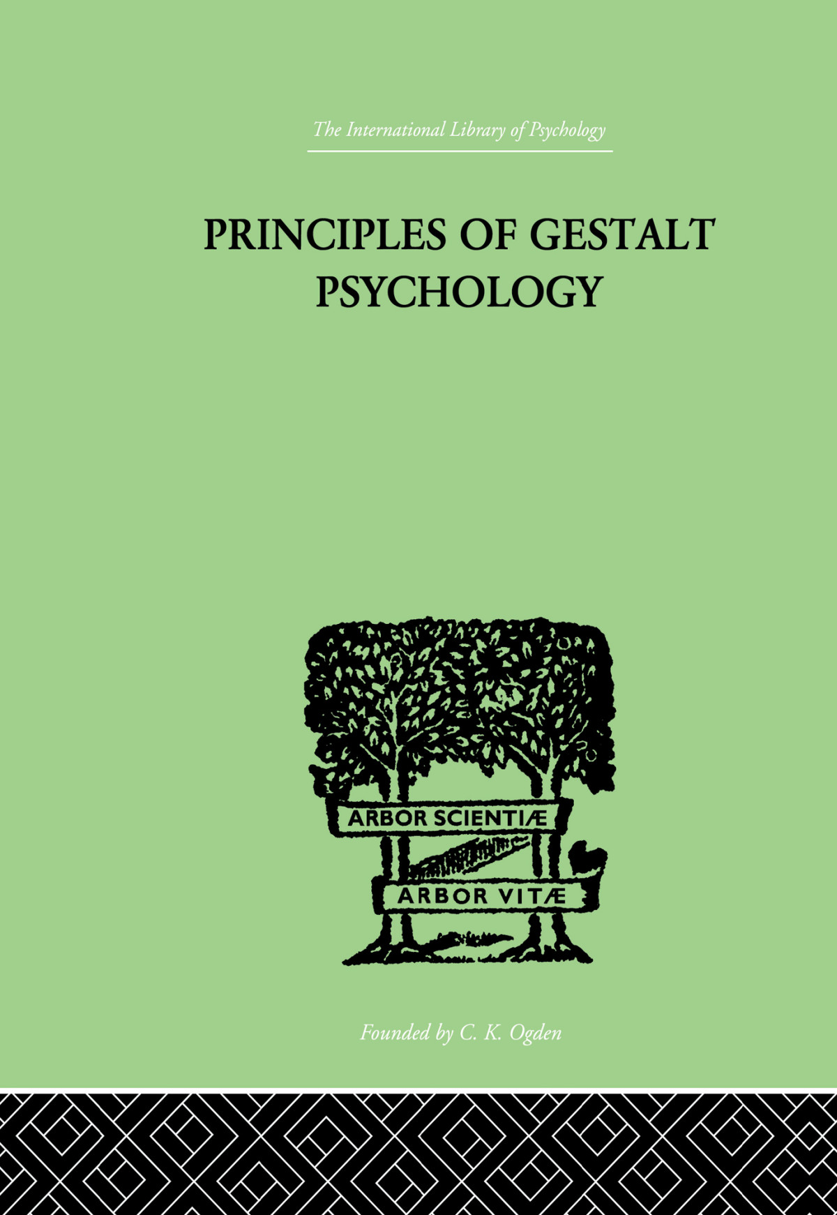 Principles Of Gestalt Psychology K Koffka