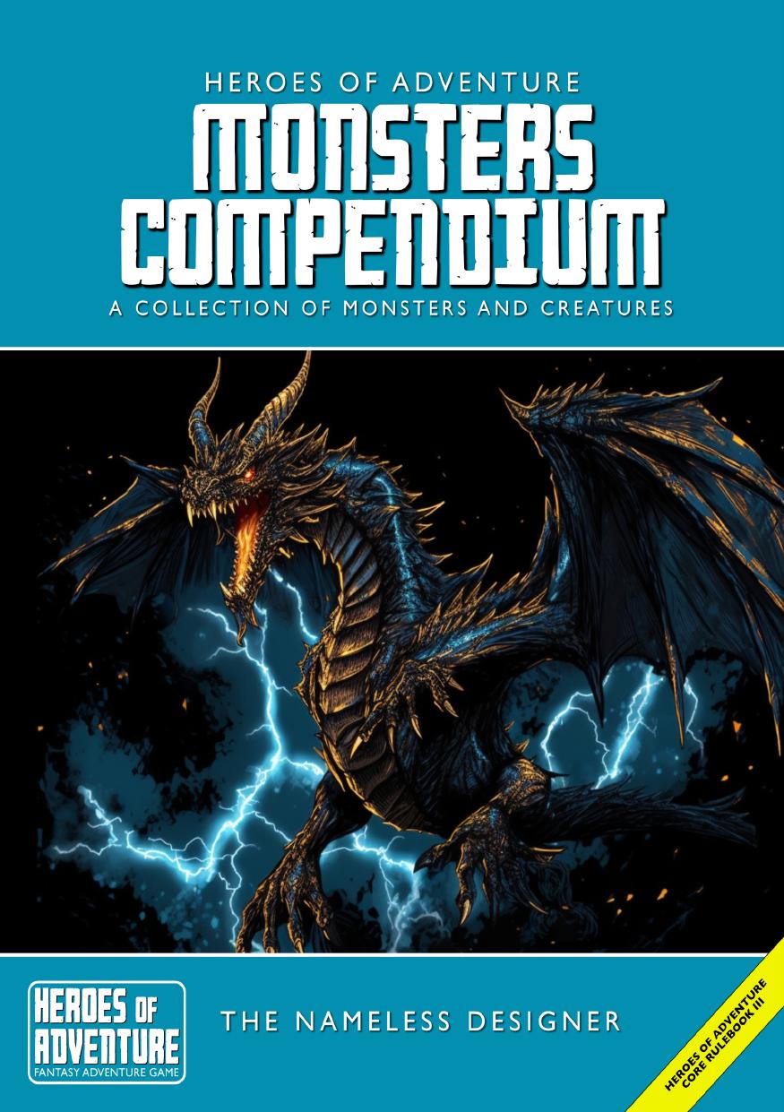 Heroes Of Adventure Monsters Compendium The Nameless Designer