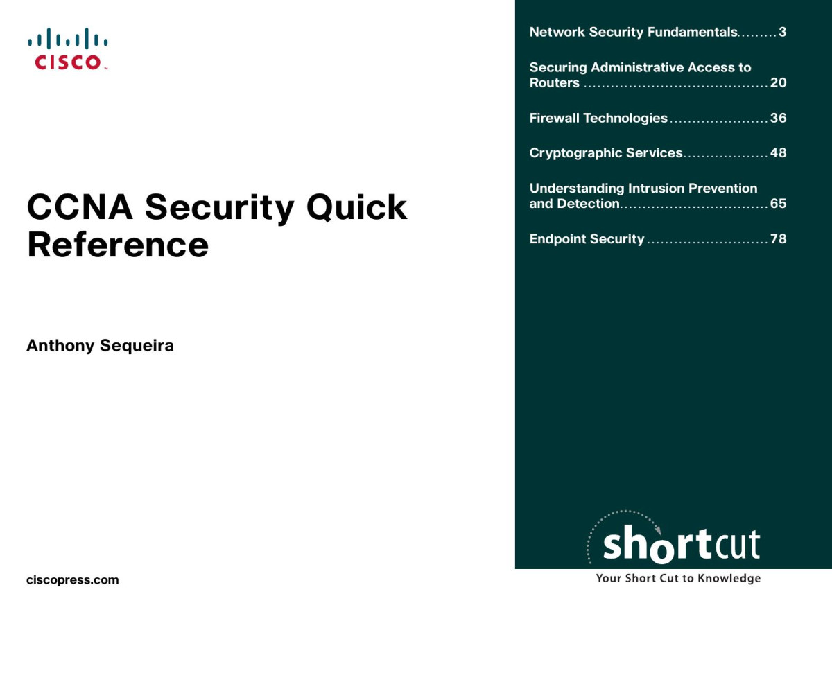 Ccna Security Quick Reference 1st Edition Sequeira Anthony J