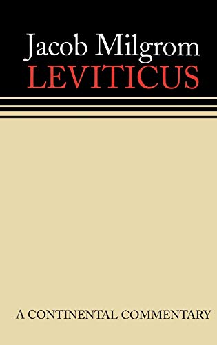 Leviticus A Continental Commentary First Edition Jacob Milgrom