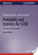 Probability And Statistics For Stem 2nd Edition Emmanuel N Barron