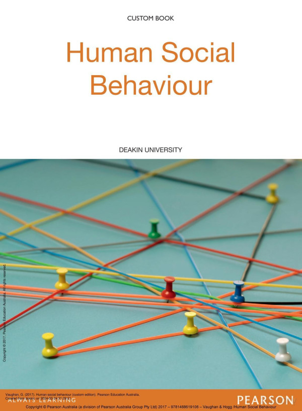 Human Social Behaviour Custom Edition 1st Edition Graham Vaughan