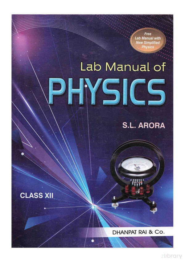 Class 12 Sl Arora Physics Lab Manual 20232024 202324 Sl Arora