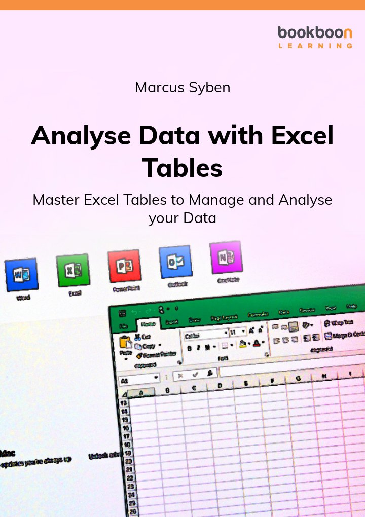 Analyse Data With Excel Tables Marcus Syben