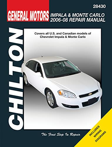 Chiltons General Motors Chevrolet Impala Monte Carlo 200608 Repair Manual Illustrated Mike Stubblefield