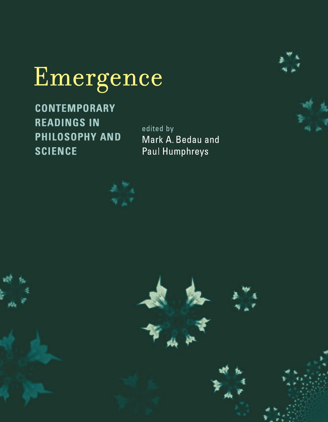 180000fm 116 Emergence Contemporary Readings In Philosophy Science
