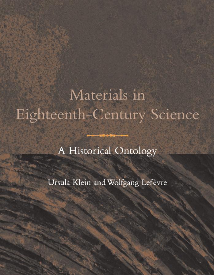 Materials In Eighteenthcentury Science A Historical Ontology Heinz Reddner