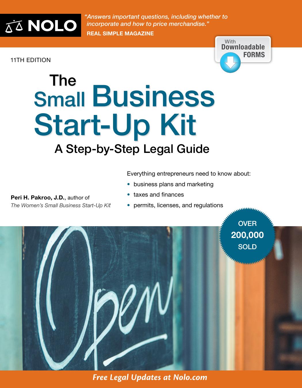 The Small Business Startup Kit A Stepbystep Legal Guide Peri Pakroo