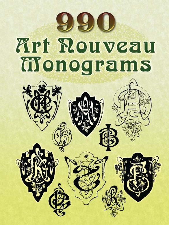 990 Art Nouveau Monograms Dover