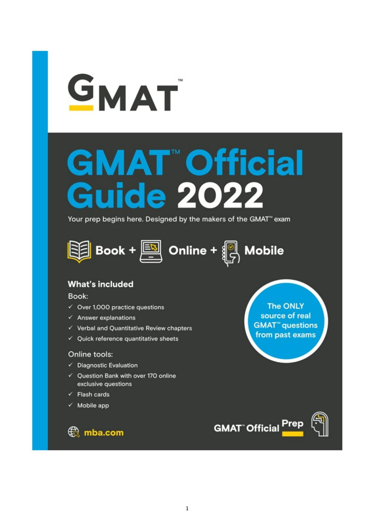 Gmat Official Guide 2022 Book Online Question Bank Gmac Graduate Management Admission Council