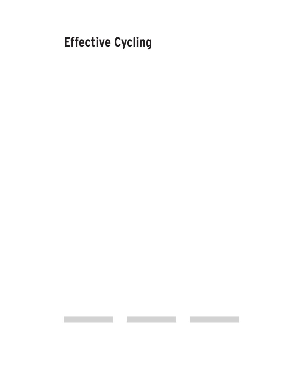 Effective Cycling John Forester