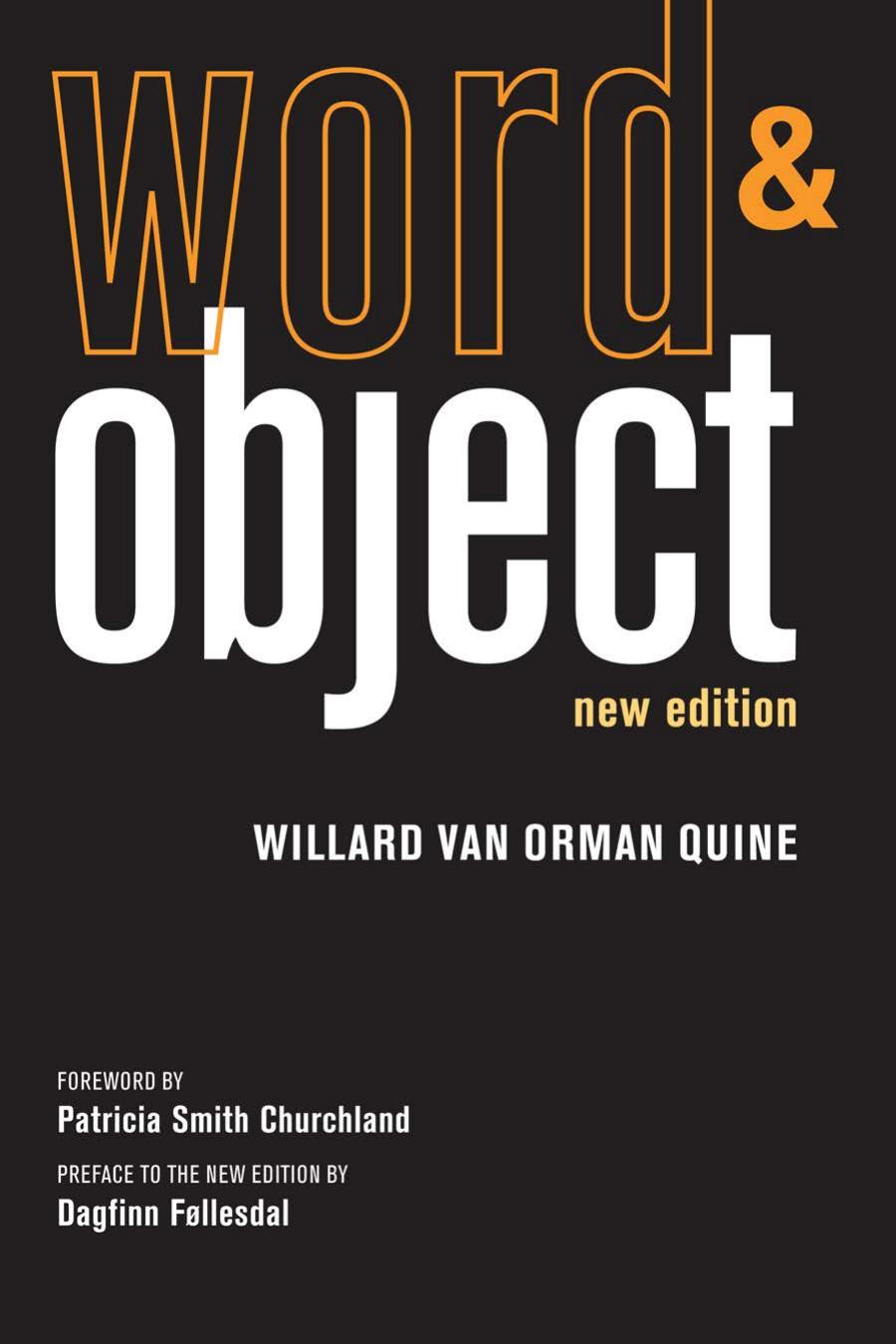 Word And Object Willard Van Orman Quine