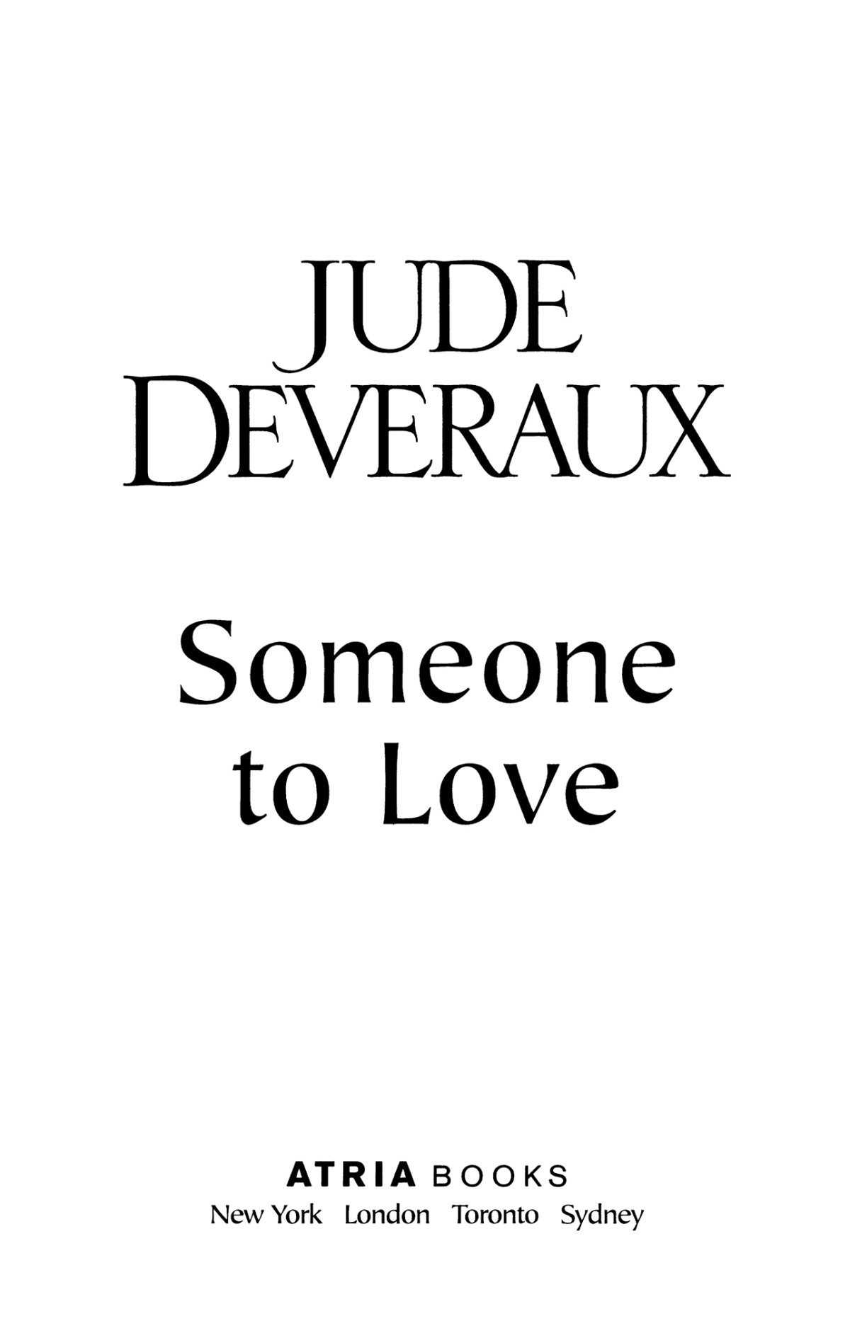 Someone To Love Jude Deveraux