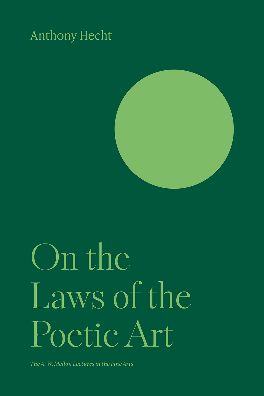 On The Laws Of The Poetic Art Anthony Hecht