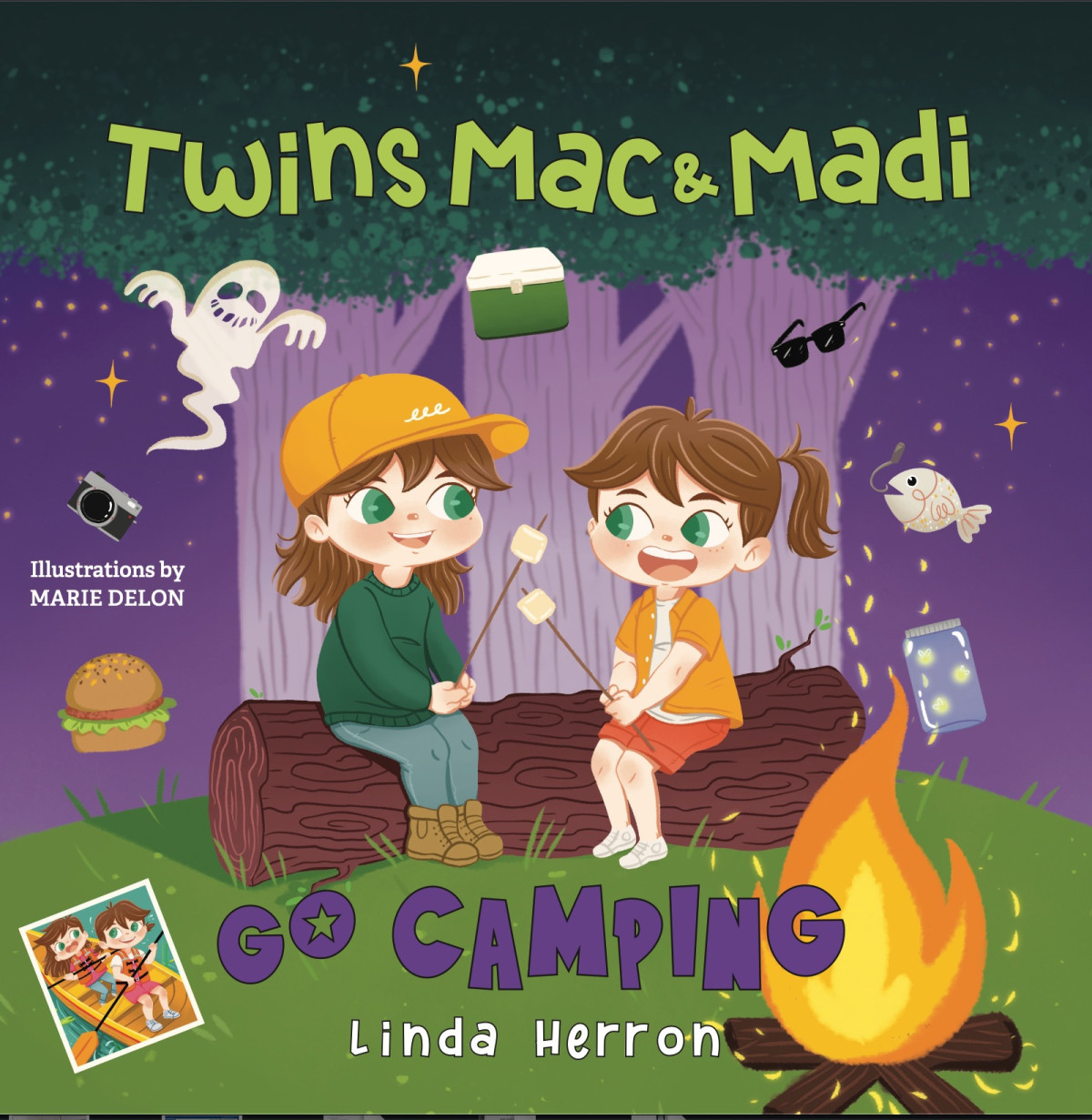 Twins Mac Madi Go Camping Linda Herron