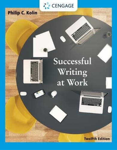 Successful Writing At Work 12th Edition 12th Edition Philip C Kolin