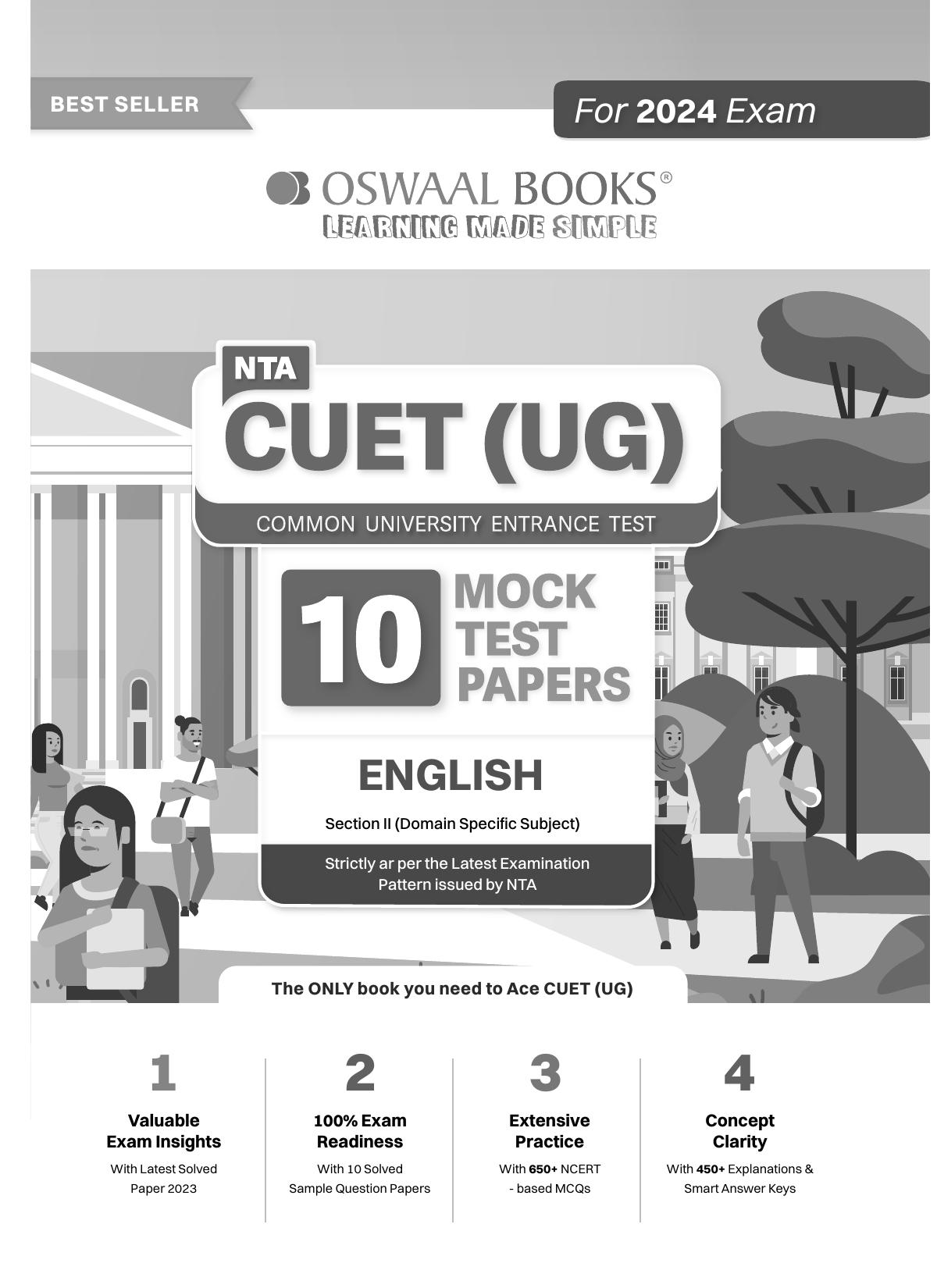 Nta Cuet Ug 10 Mock Test Sample Question Papers English Oswaal Editorial Board