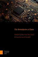 The Boundaries Of Data Bart Van Der Sloot Sascha Van Schendel