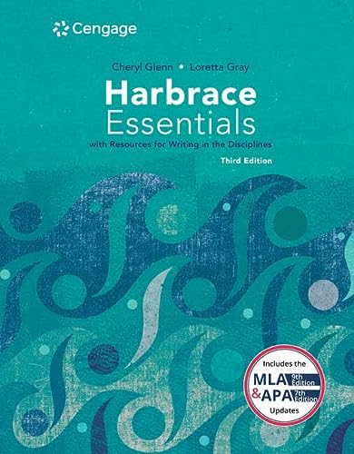 Harbrace Essentials W Resources For Writing In The Disciplines W Mla9e Updates 3rd Edition 3rd Edition Cheryl Glenn