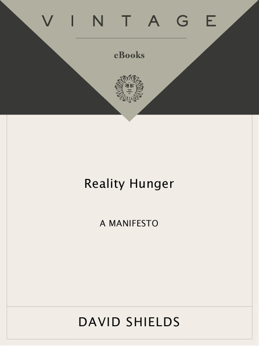 Reality Hunger David Shields