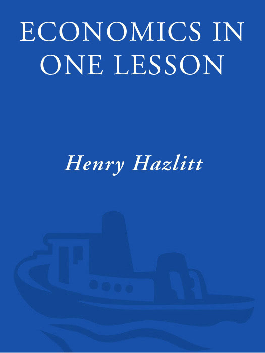 Economics In One Lesson Henry Hazlitt