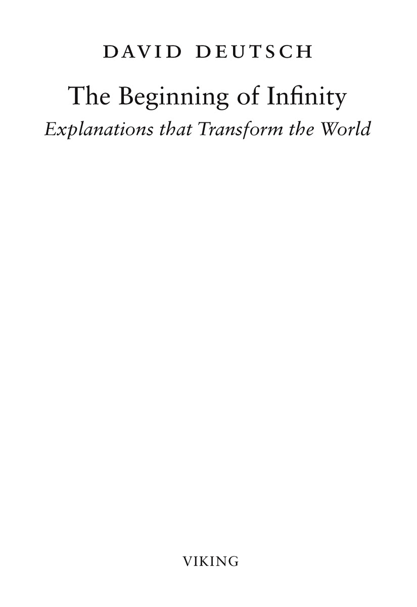 The Beginning Of Infinity David Deutsch