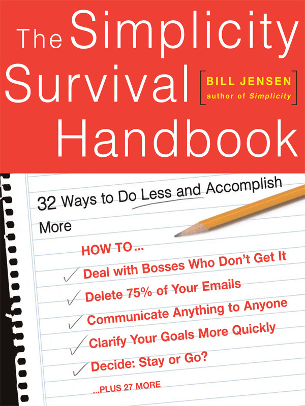 The Simplicity Survival Handbook Jensen Bill