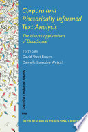 Corpora And Rhetorically Informed Text Analysis The Diverse Applications Of Docuscope David West Brown