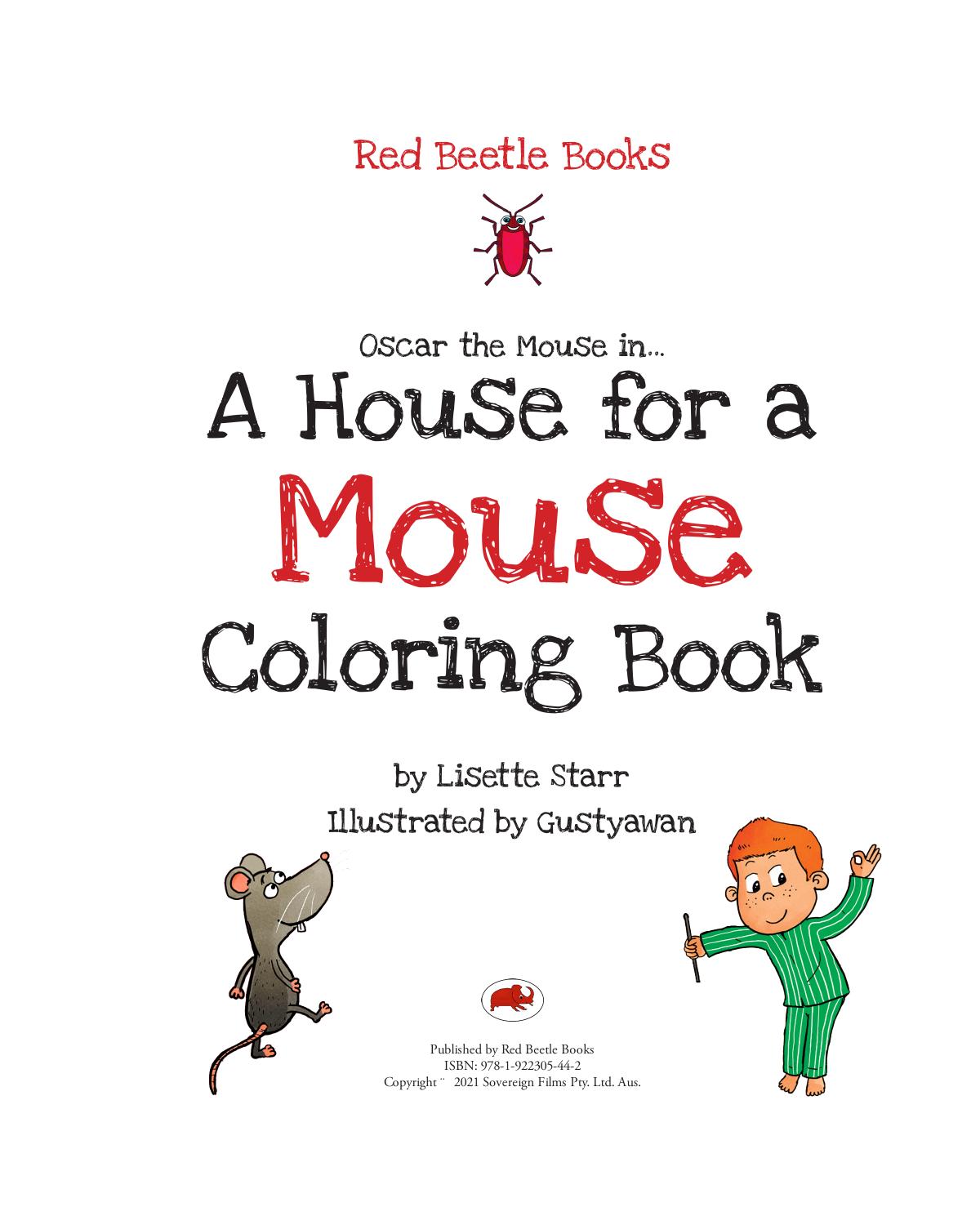 A House For A Mouse Coloring Book Lisette Starr
