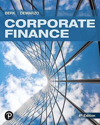 Corporate Finance 6th Edition Berk Jonathan Demarzo Peter