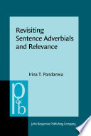 Revisiting Sentence Adverbials And Relevance Irina T Pandarova