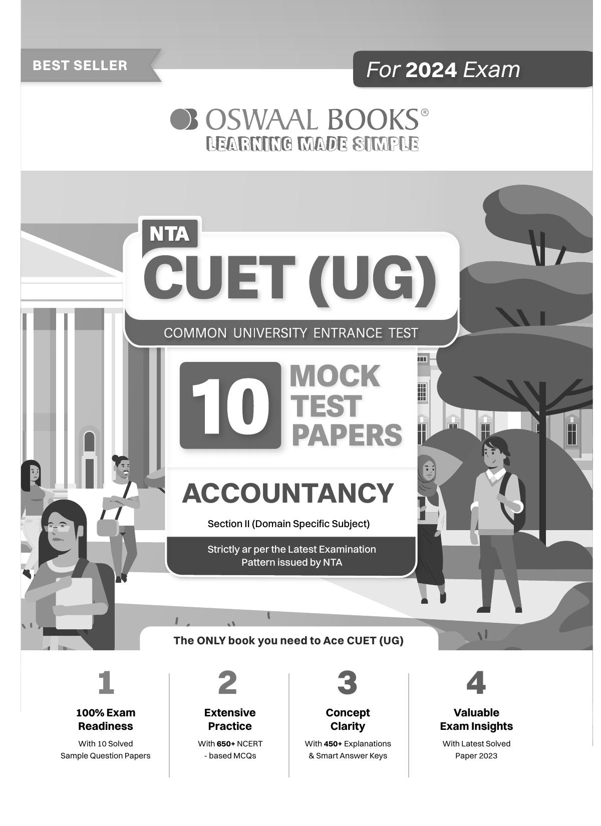 Nta Cuet Ug 10 Mock Test Sample Question Papers Accountancy 2024 Oswaal Editorial Board
