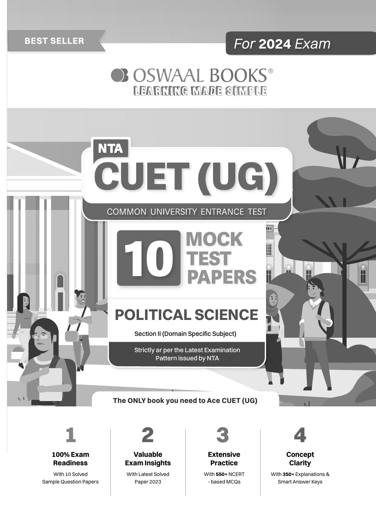 Nta Cuet Ug 10 Mock Test Sample Question Papers Political Science 2024 3rd Edition Oswaal Editorial Board