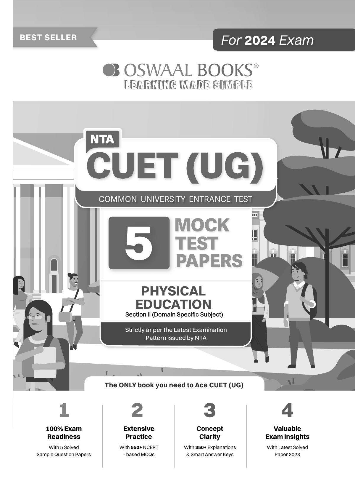 Nta Cuet Ug 5 Mock Test Sample Question Papers Physical Education 2024 3rd Edition Oswaal Editorial Board