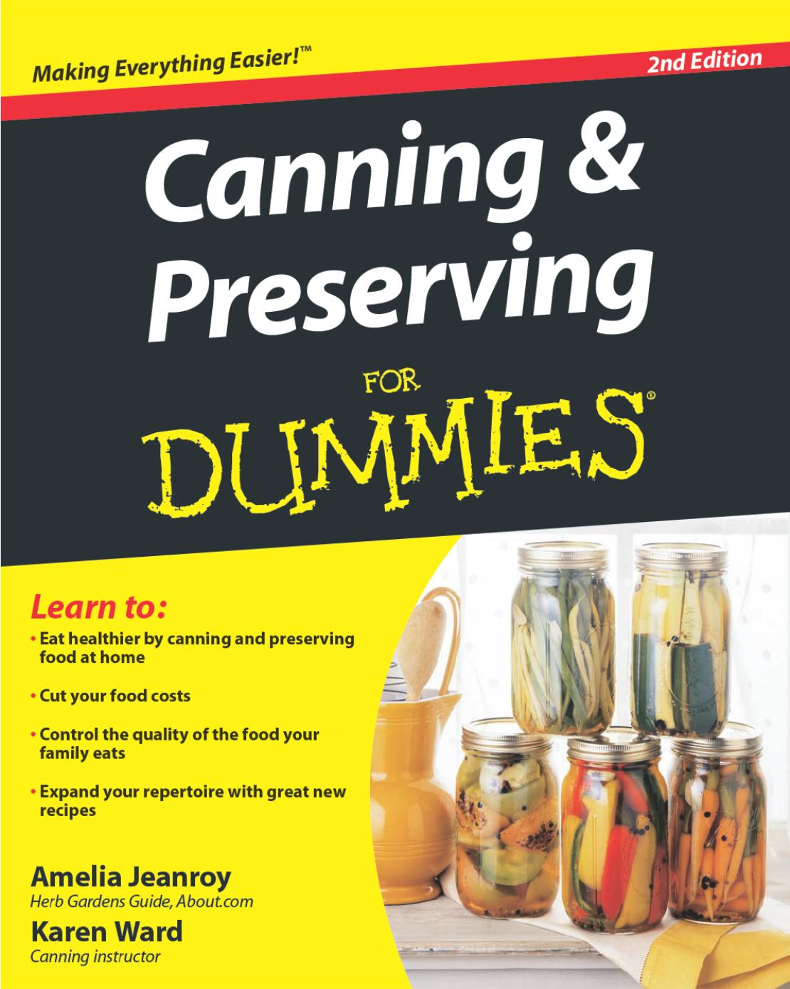 Canning And Preserving For Dummies 2nd Edition Amelia Jeanroy