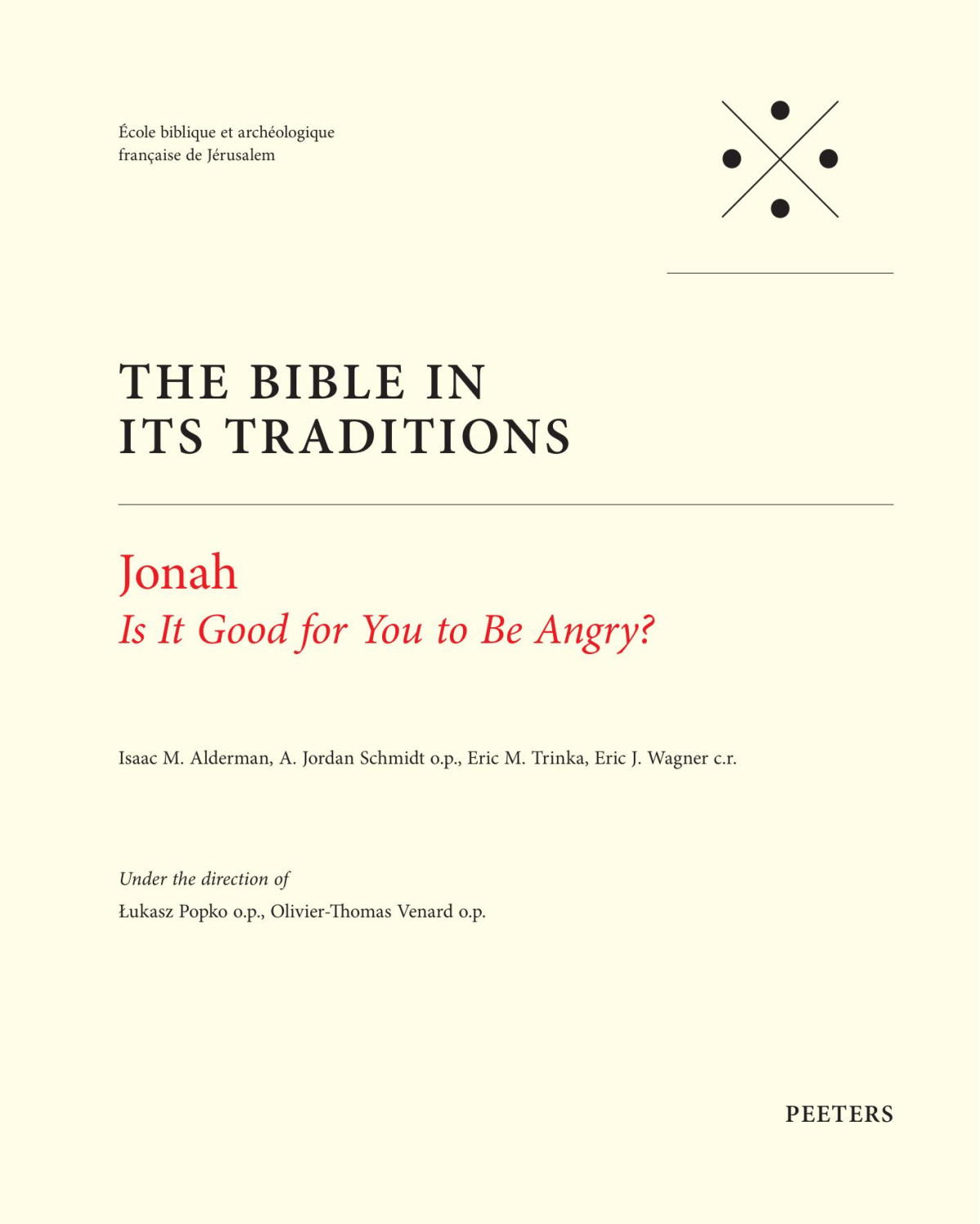 Jonah Is It Good For You To Be Angry Popko L Venard Ot