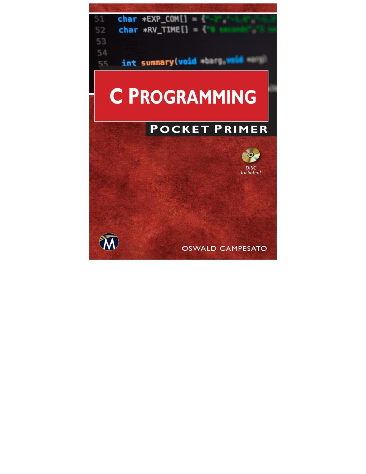 C Programming Pocket Primer Oswald Campesato