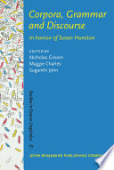Corpora Grammar And Discourse In Honour Of Susan Hunston Nicholas Groom