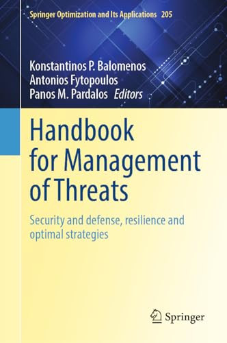 Handbook For Management Of Threats Security And Defense Resilience And Optimal Strategies 1st Edition Konstantinos P Balomenos