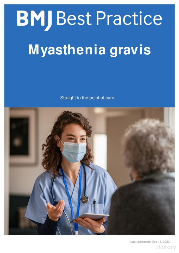 Myasthenia Gravis Bmj Best Practice