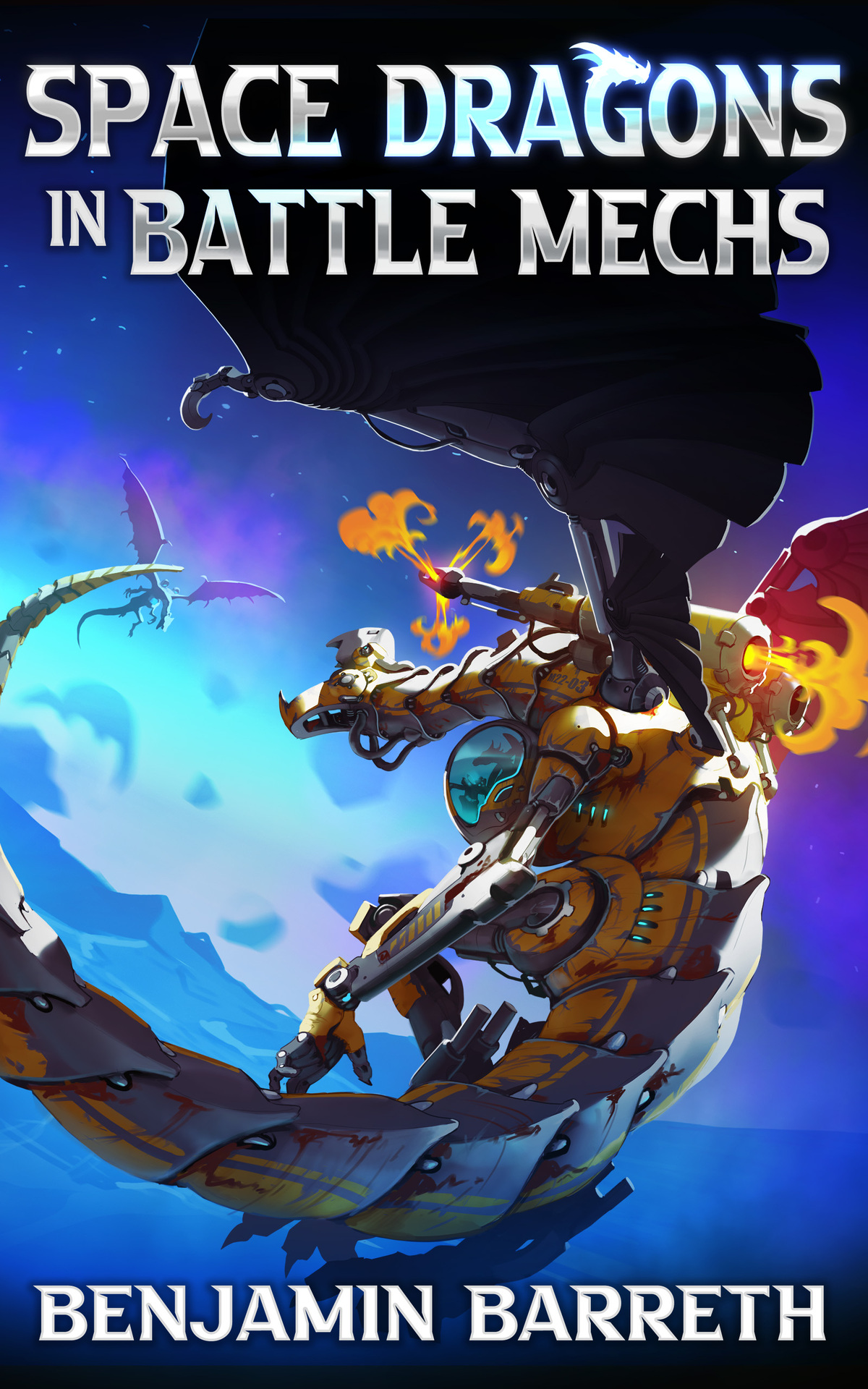 Space Dragons In Battle Mechs Benjamin Barreth