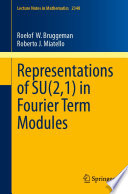 Representations Of Su21 In Fourier Term Modules Roelof W Bruggeman