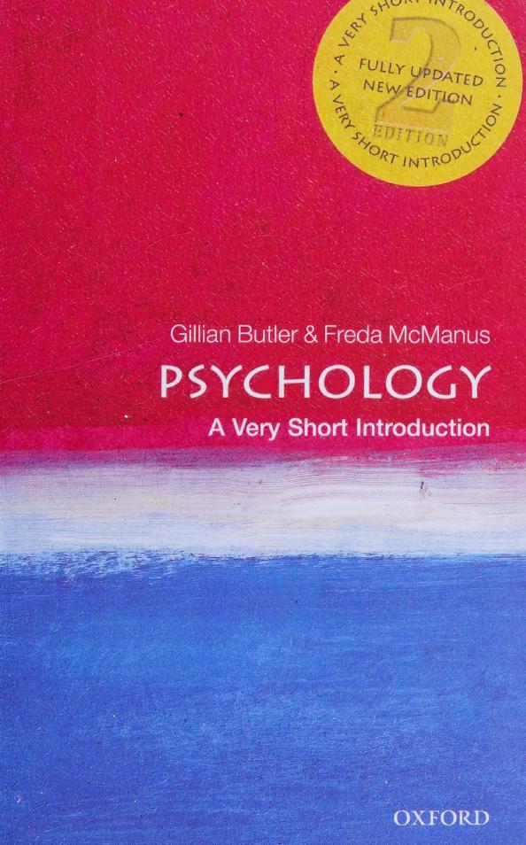 Psychology A Very Short Introduction Very Short Introductions 2nd Edition Mcmanus