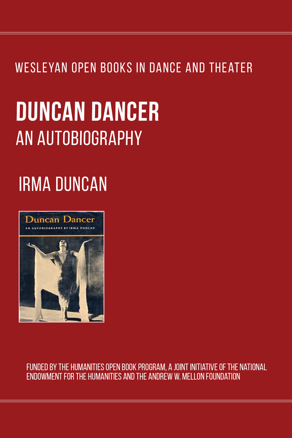 Duncan Dancer An Autobiography Irma Duncan