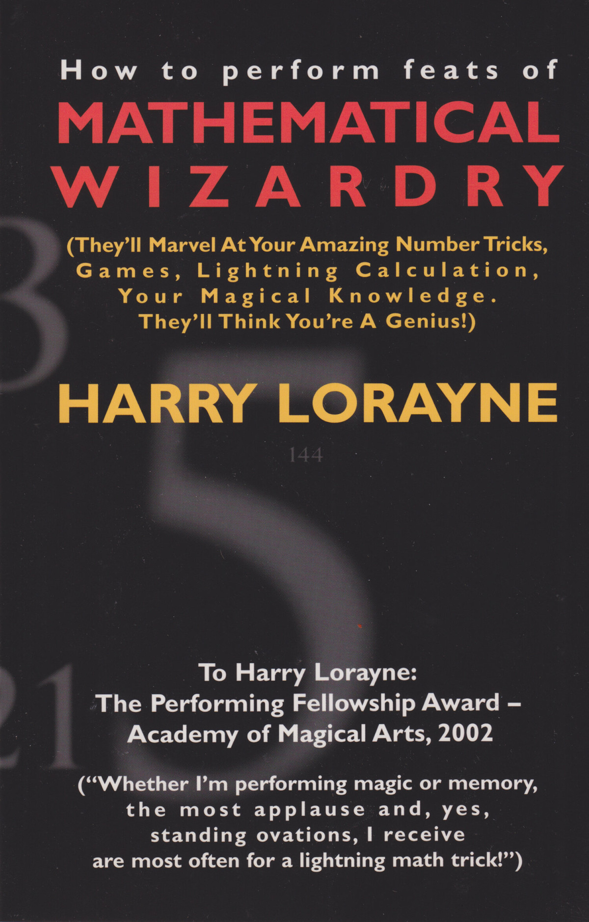 Mathematical Wizardry Harry Lorayne